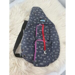 Meru Sling Bag Crossbody Backpack - Blue Bicycle Theme Hiking‎ Outdoors